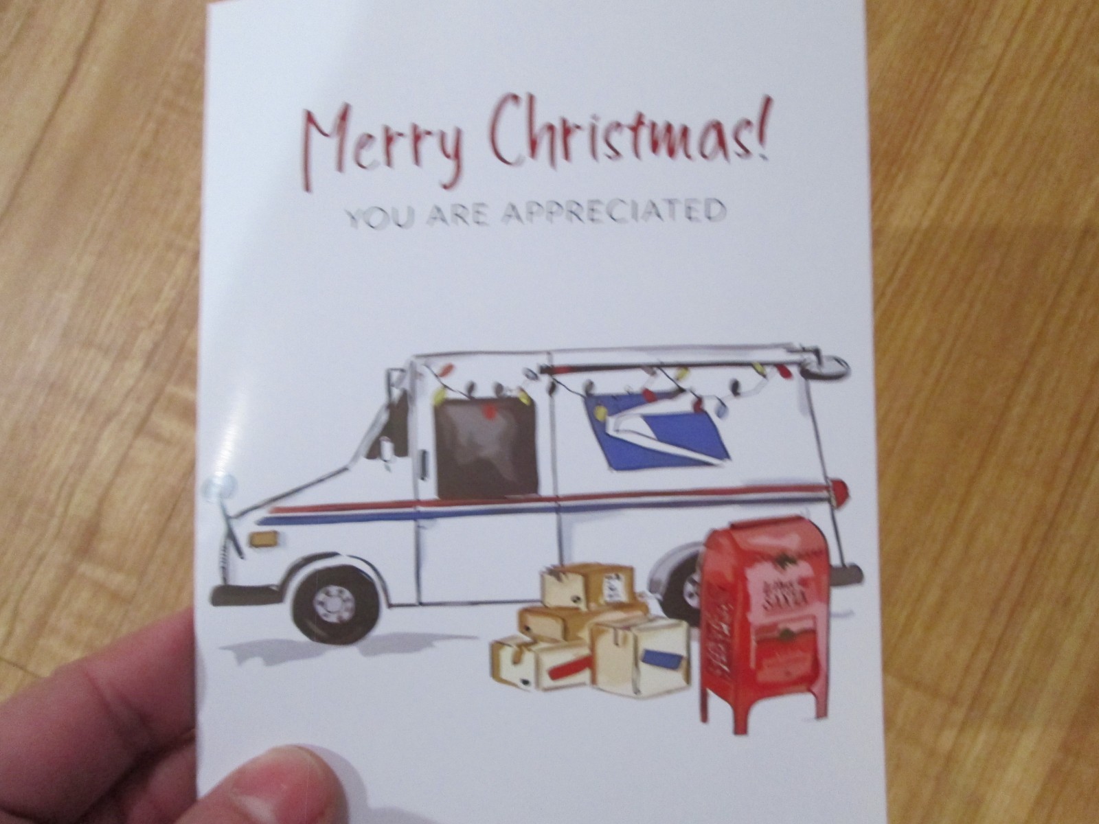 Merry Christmas Card for awesome mailman! w/envelope Blank inside Thoughtful ! gallery