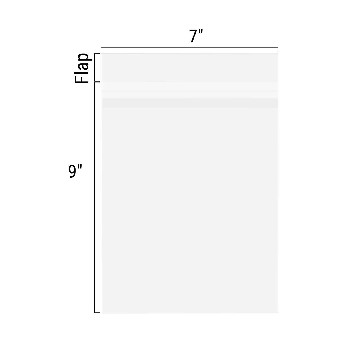 7x9" 500/1000/2000PCS Clear Resealable Poly Bags Plastic Bags Self Adhesive Seal gallery