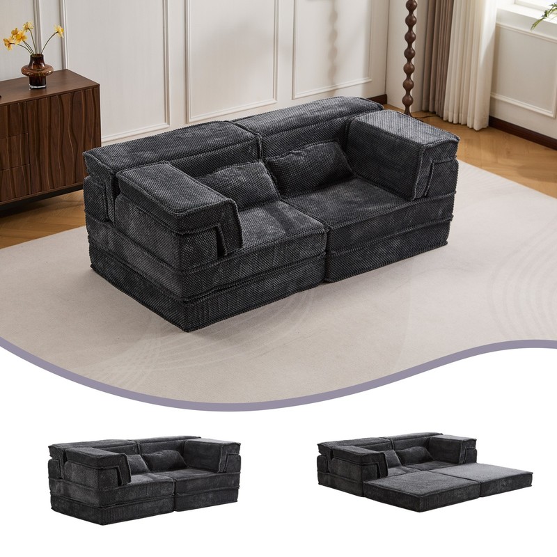 Compression Mahjong Sofa,Convertible Floor Sofa Bed,DIY Boneless Modular Sec gallery