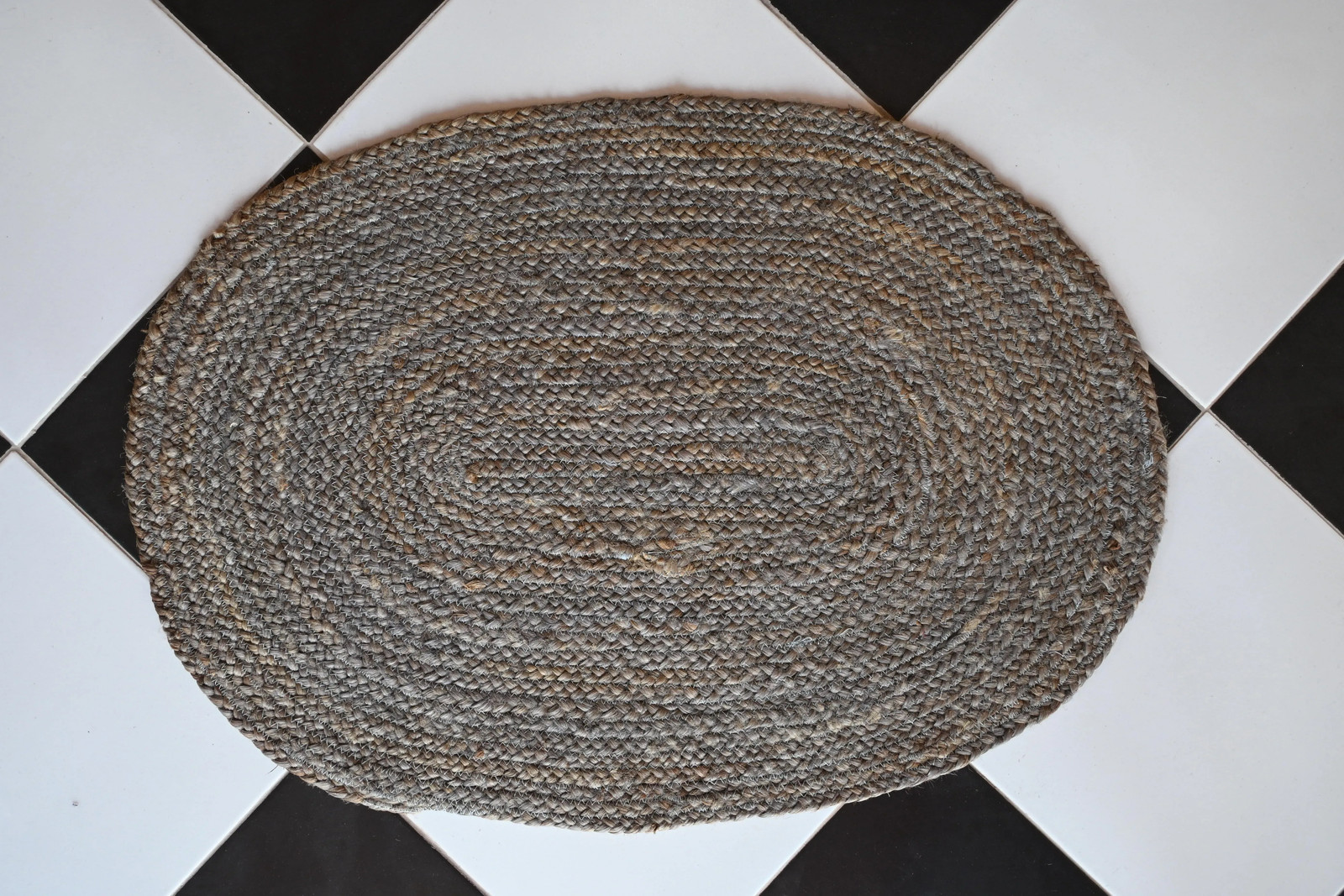 Rugmoda Natural Jute Braided Round 1.5x2 ft Doormat Entryway Farmhouse Rug gallery