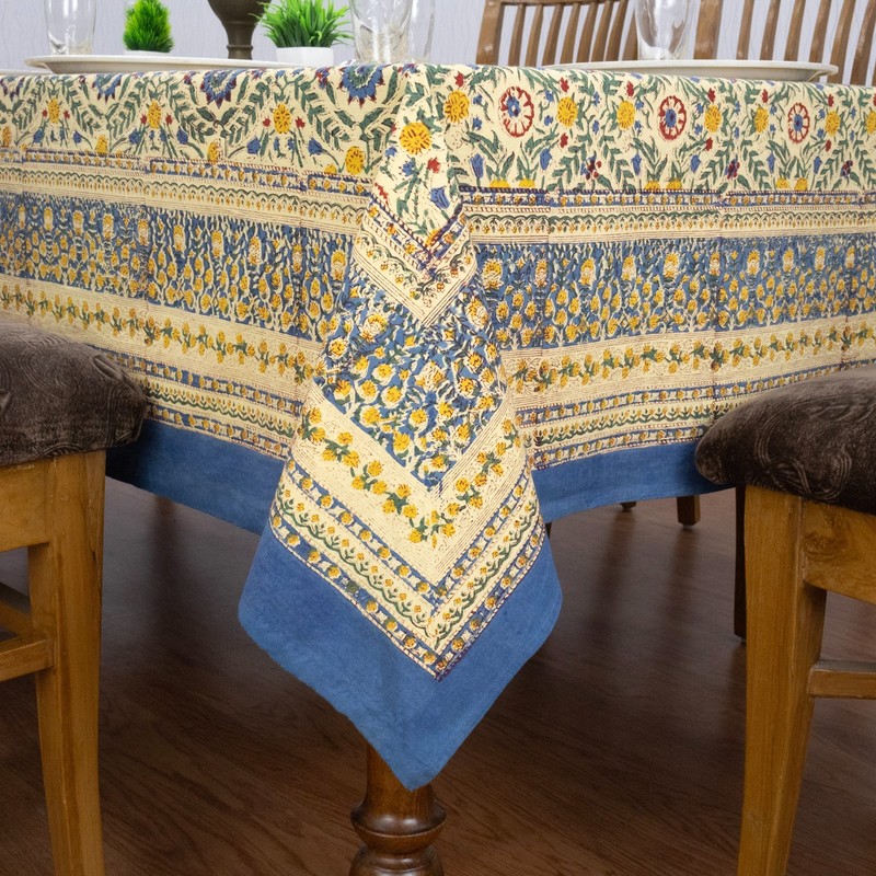 Hand Block Printed Tablecloth Wedding Table Cover Gift for Her, Halloween gallery