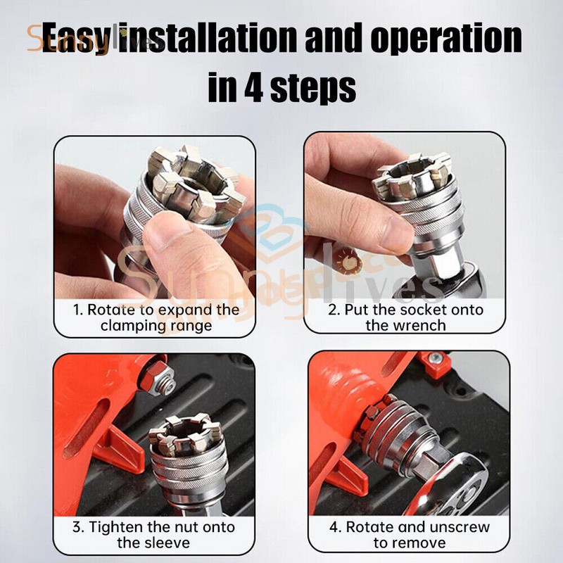 Adjustable Universal Wrench Socket Chrome Vanadium Steel Socket Tool For 10-19mm gallery