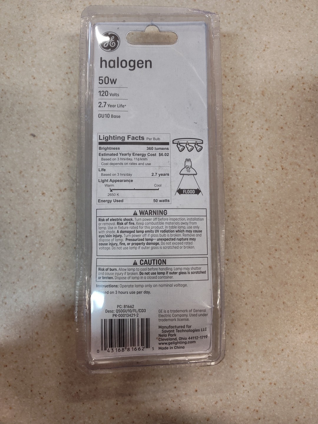 GE 50w Bulbs GU10 Base Indoor Floodlight 3-Pack gallery
