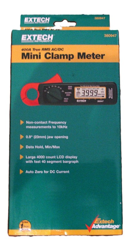 Extech 380947 - 400A True RMS AC/DC Mini Clamp Meter (Fits in your pocket !) gallery
