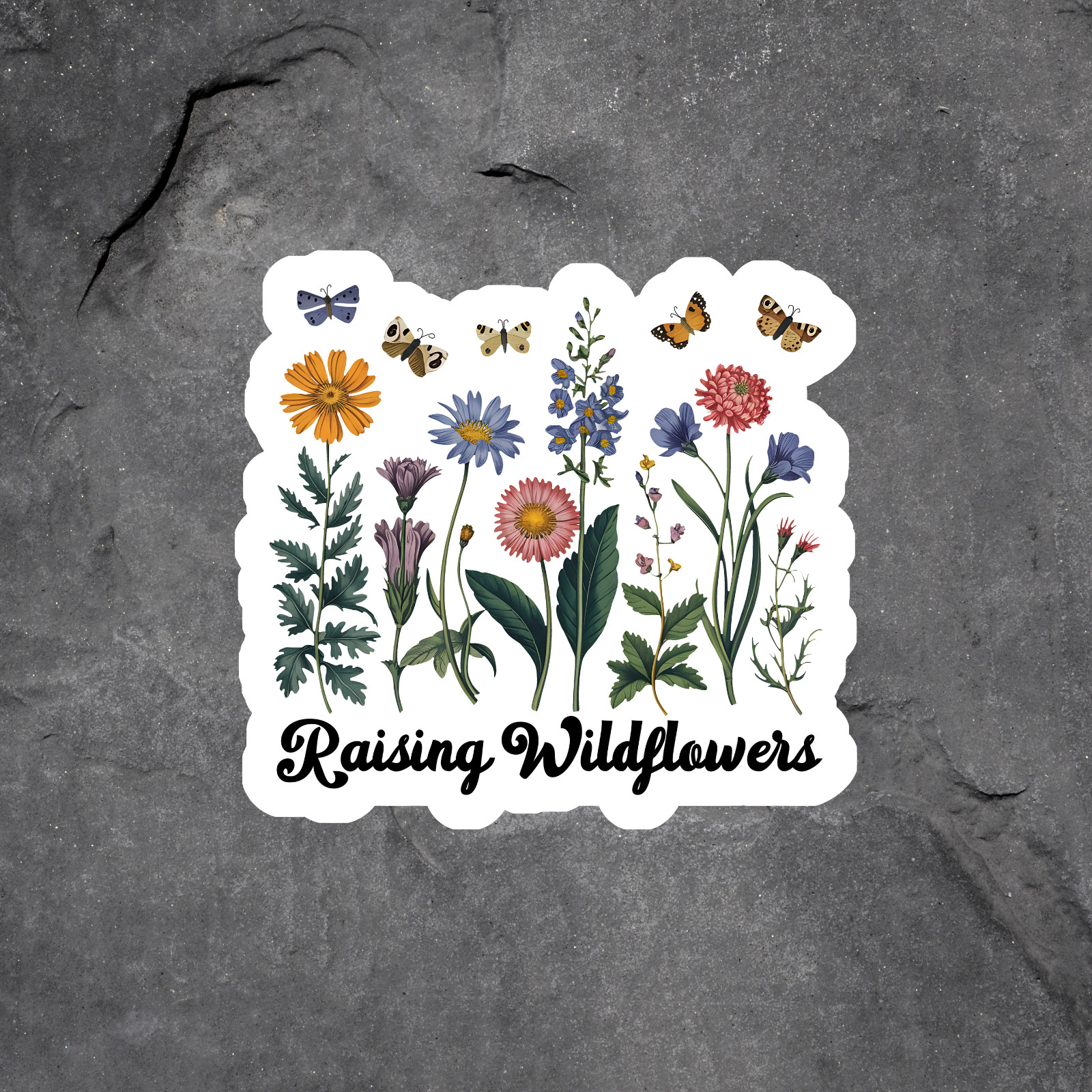 Wildflower Sticker Vinyl Decal Raising Wildflowers Floral Nature Garden Mom gallery
