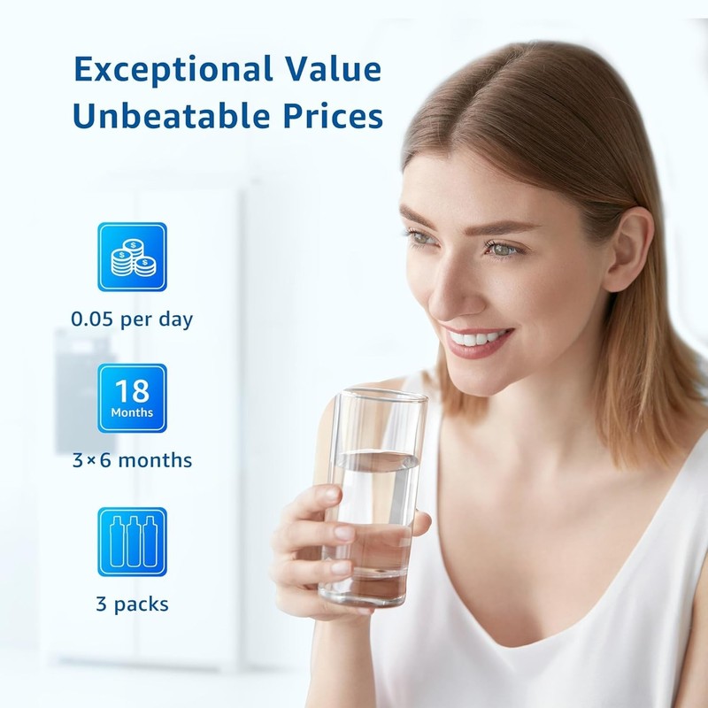 Filterlogic LT1000PC Refrigerator Water Filter, Replacement for LG, 3 Filters gallery