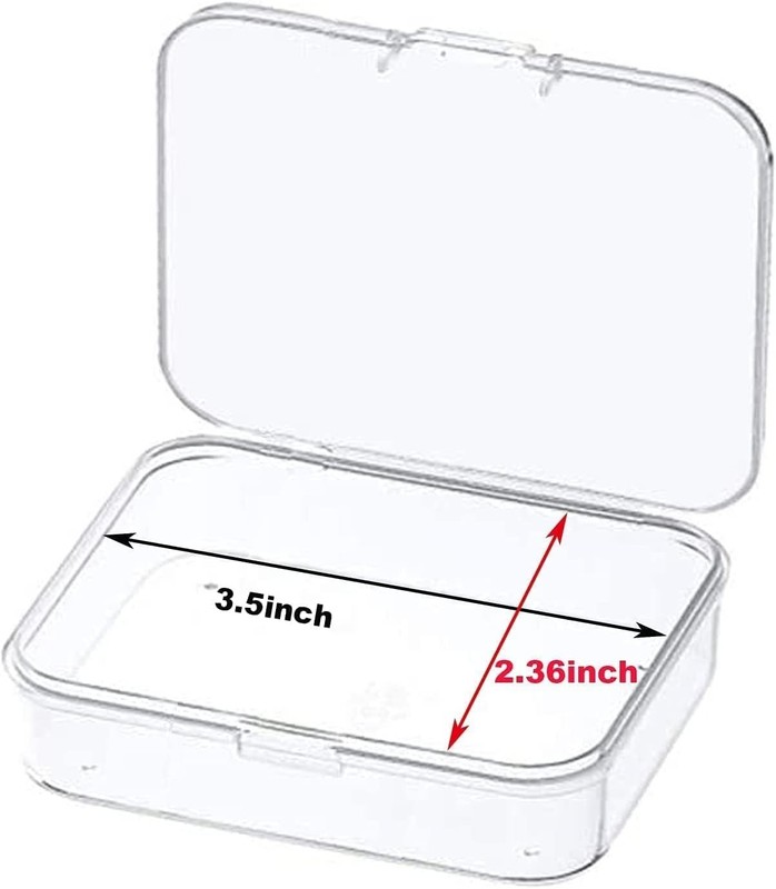 6 Pcs Mini Plastic Storage Containers Box with Lid, 3.5x2.4 Multicolor 1 gallery