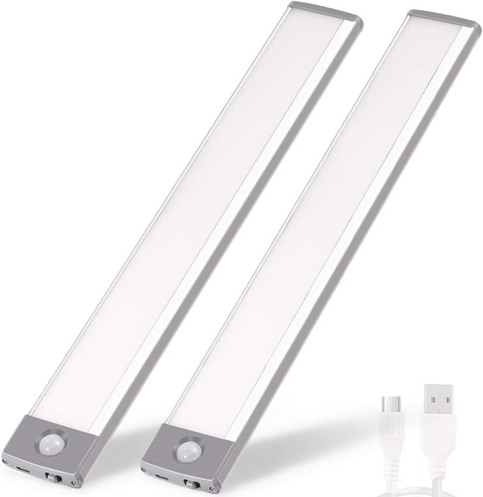 Rechargeable Motion Sensor Led Lights Ultra Thin Softer under Counter 54-LED Clo