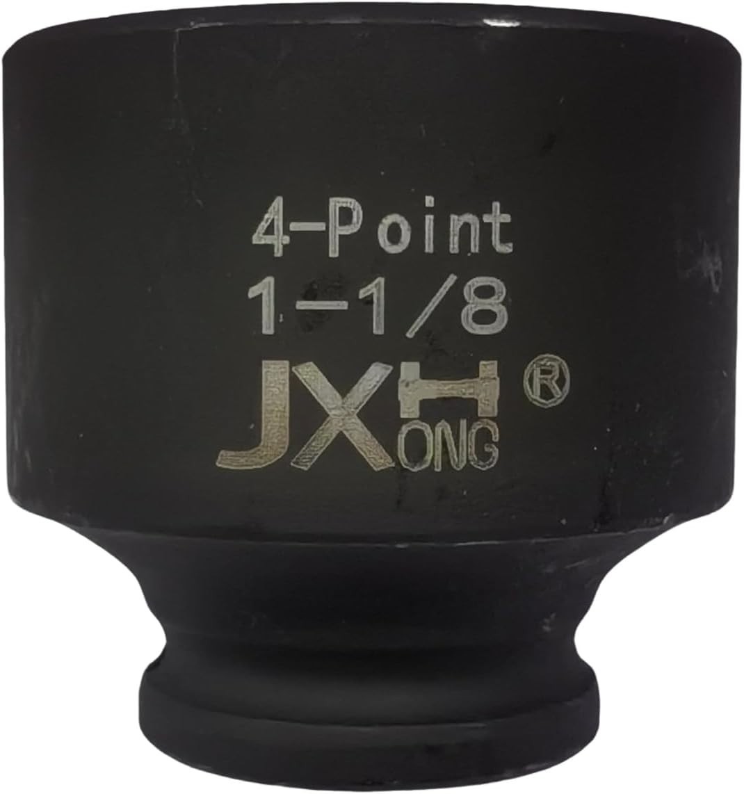 1/2" Drive 1-1/8", 4-Point Square Impact Socket, Heat Treated Cr-Mo Alloy Steel gallery