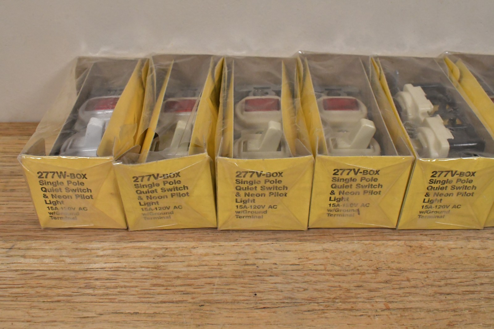 9x Eagle Single Pole Switch with RED Neon Pilot Light 120VAC 15A with Ground gallery