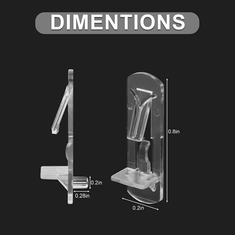10/20/30pcs Locking Cabinet Shelf Support Pegs 5mm Shelf Pins Clear Shelf Clip gallery