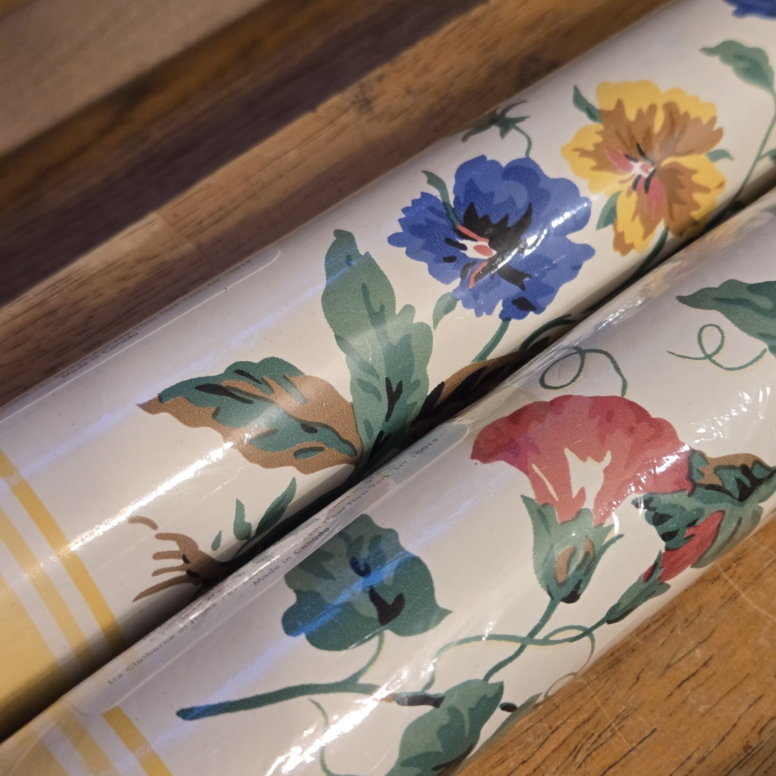 Liz Claiborne Wallpaper Border "In Full Bloom" Lot Of 5 75ft 25yds 9" Pre-pasted gallery