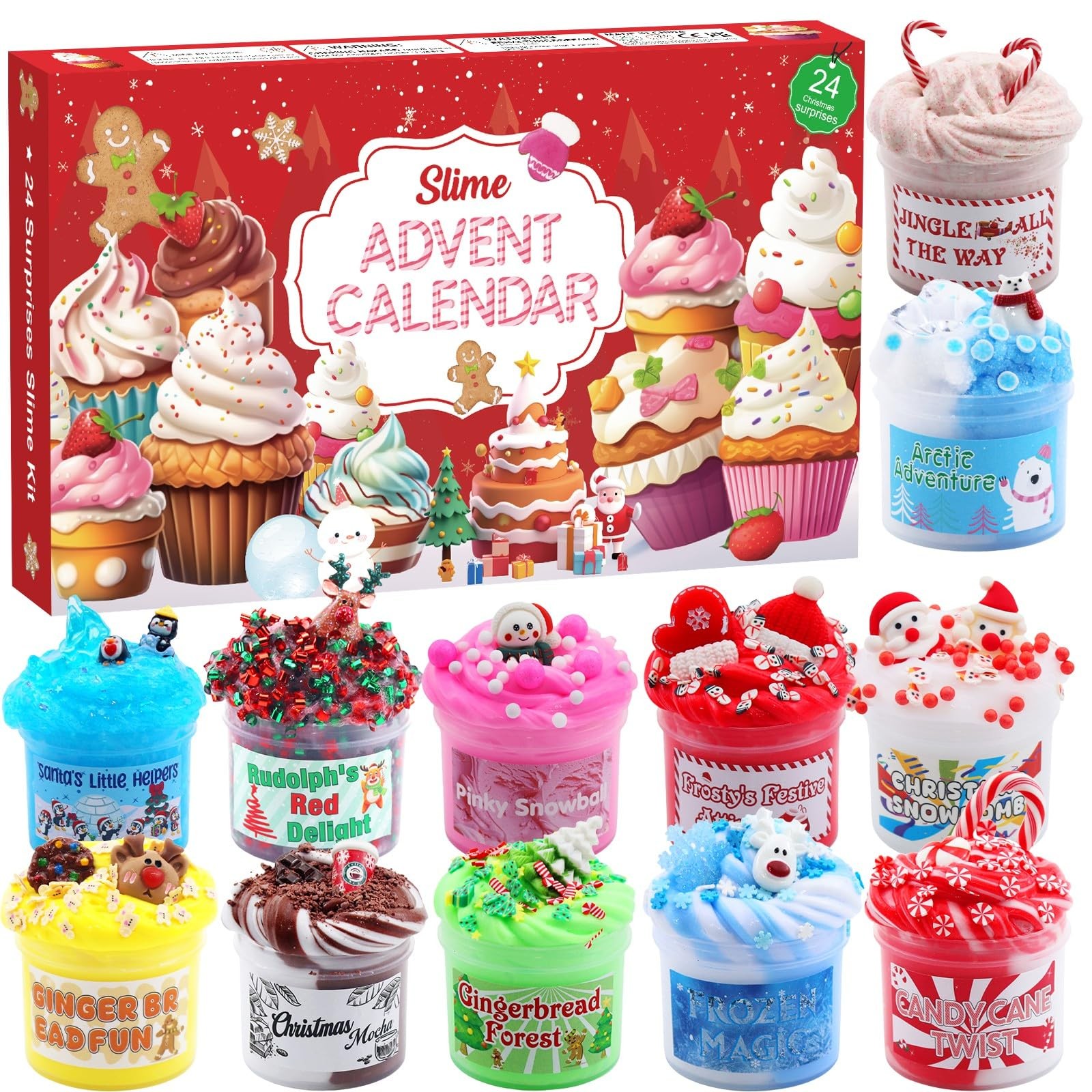 Slime Advent Calendar 2025, Christmas Countdown Calendars 24 Days of Surprise... gallery