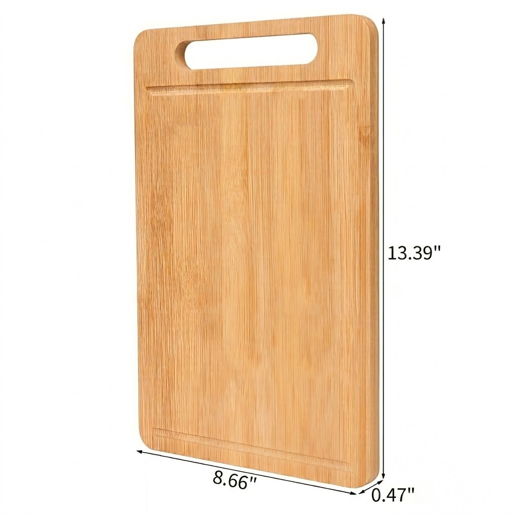 1/3pc Bamboo Cutting Board Set Large Kitchen Chopping Blocks with Juice Grooves gallery