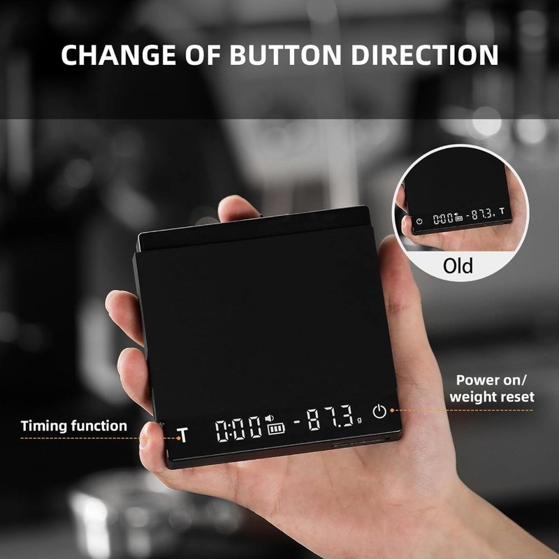 Digital Coffee Scale Timer Rechargeable 0.1g Accurate 2KG Espresso Pour Over gallery