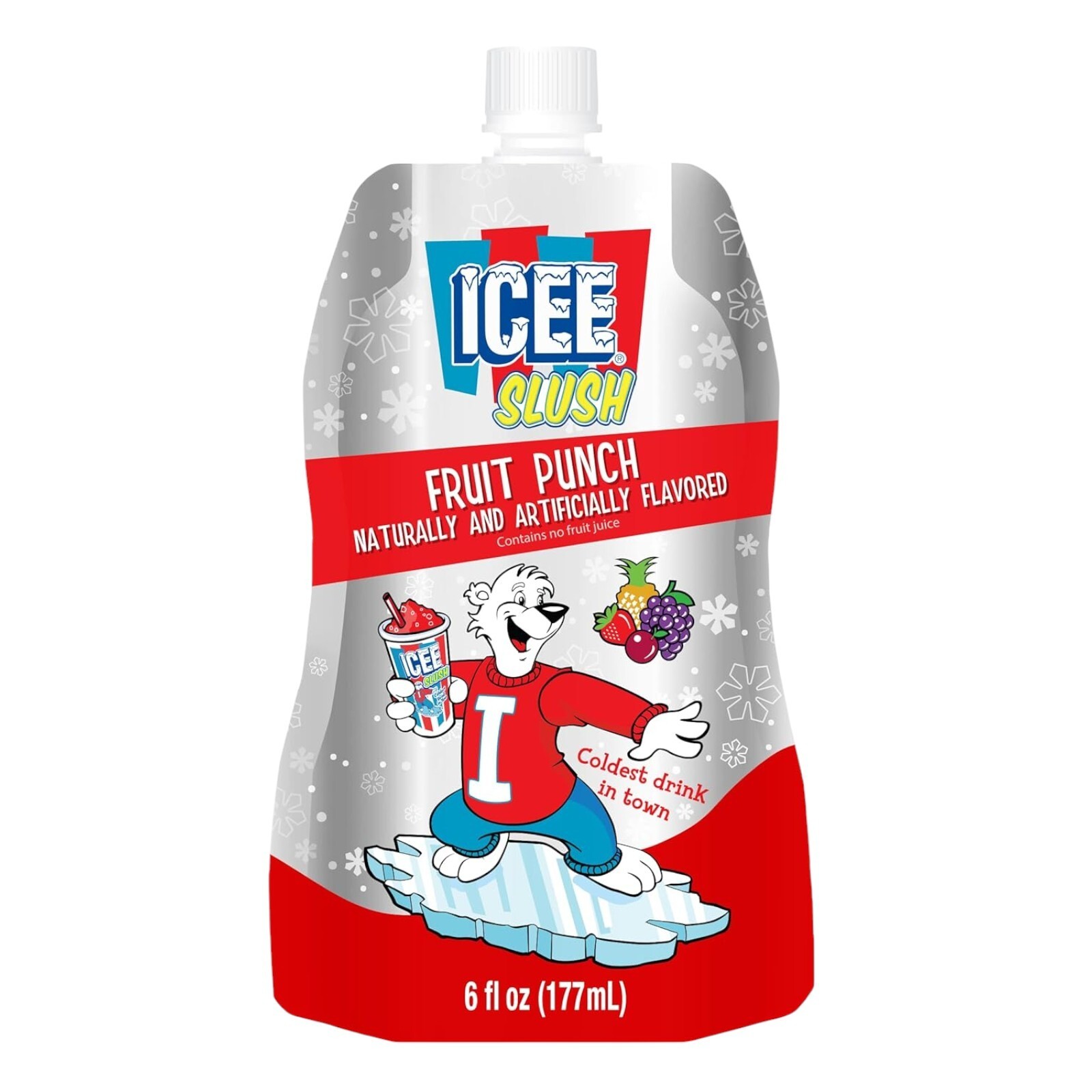 6 Pack ICEE Slush Pouch Fruit Punch 6 Oz Freeze Ice Twist Top gallery
