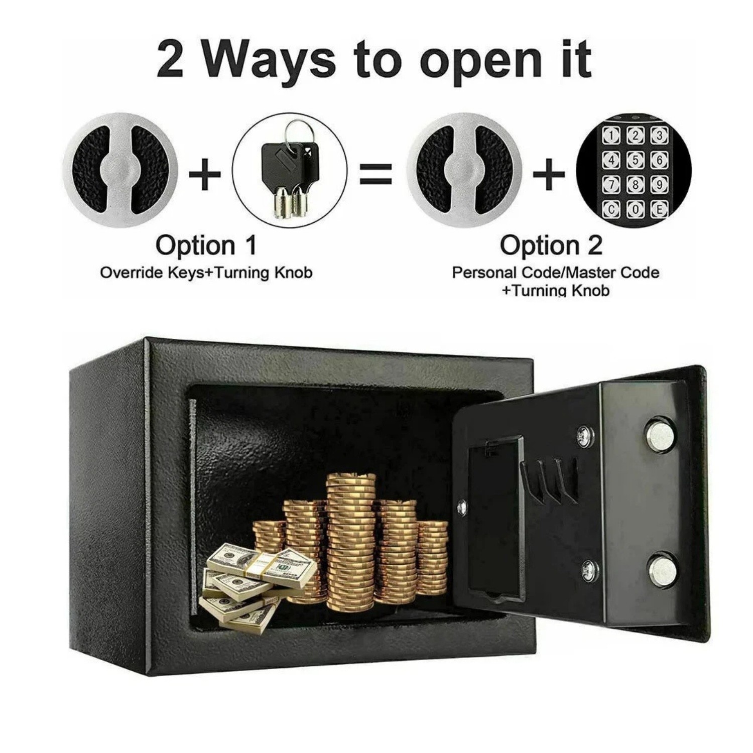 US Security Electronic Digital Safe Box Keypad Lock Jewelry Gun Home Office Cash gallery