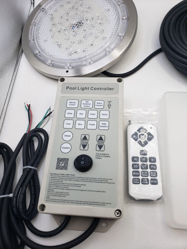 10Inch LED Pool Light for Inground Pool w/Controller 50W RGB Swimming Pool Light gallery