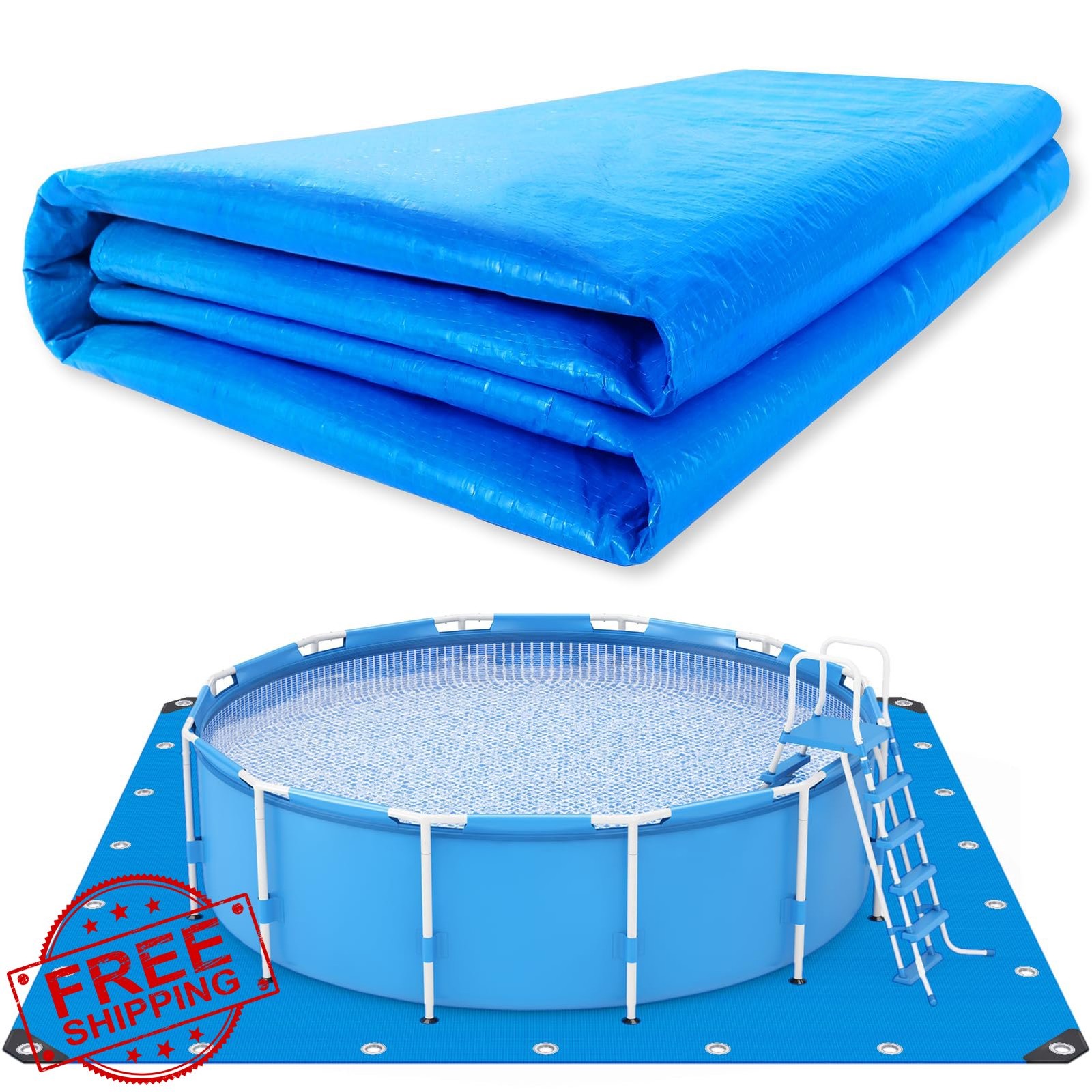 10x10 Ft Pool Ground Cloth Liner Pad Heavy Duty Mat Protector gallery