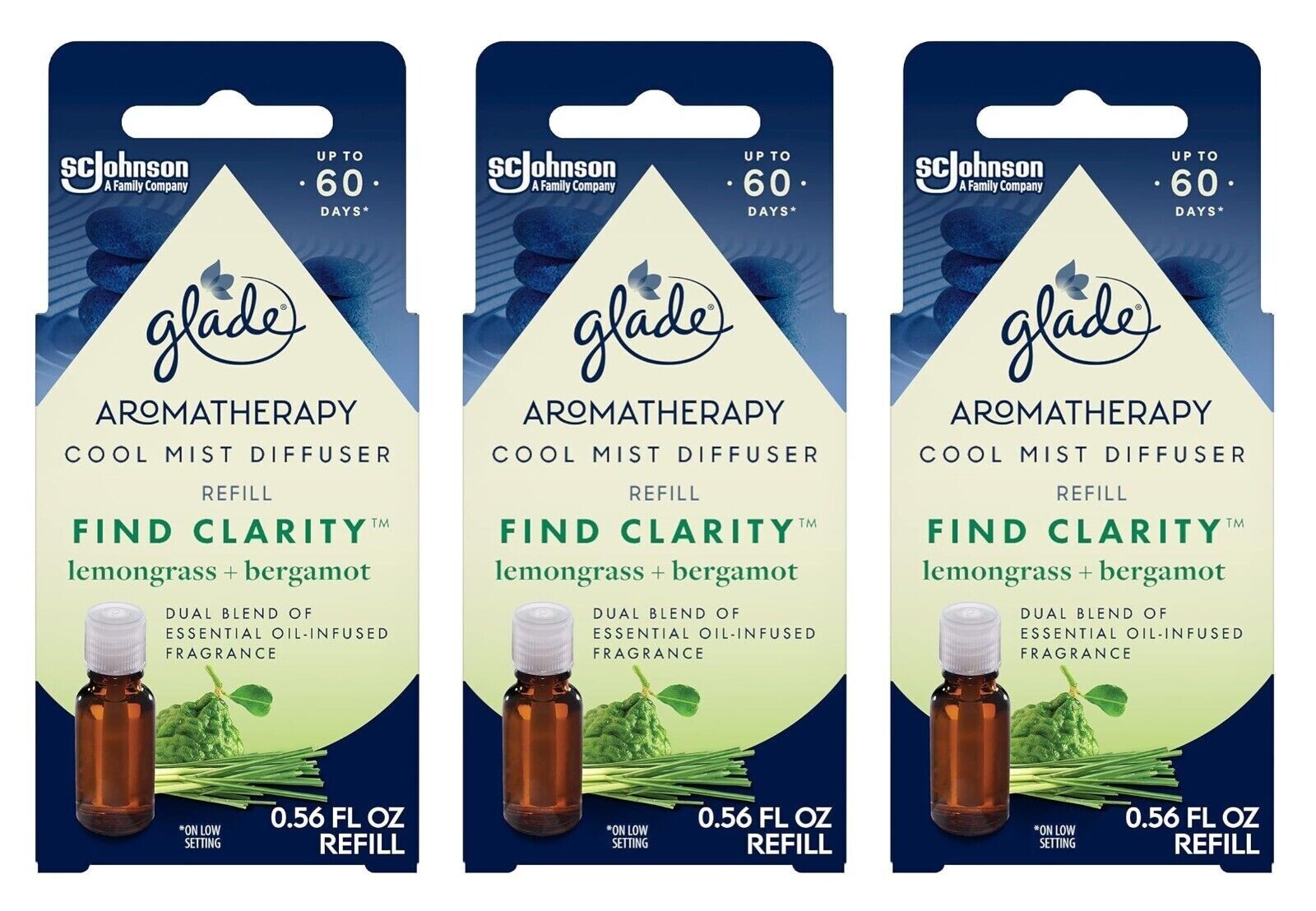 (3 Ct) Glade Aromatherapy Cool Mist Oil Diffuser Refill, Find Clarity Lemongrass gallery