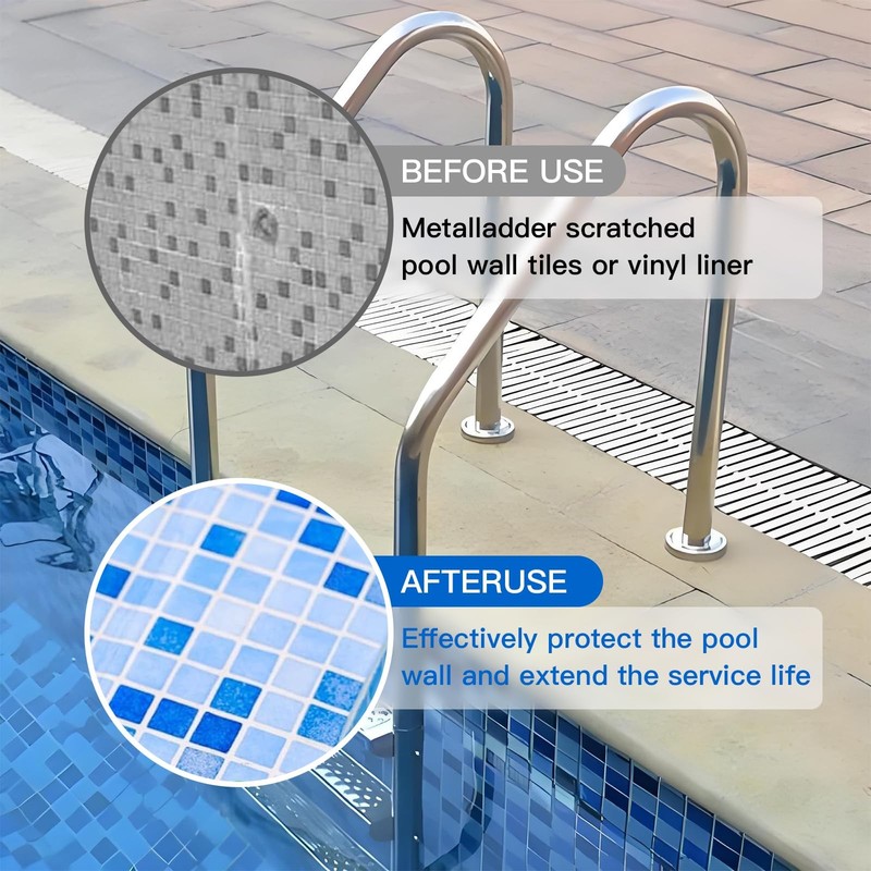 2/Pack White Pool Ladder Bumpers for Inground Pool - Replace Standard Swimmin... gallery