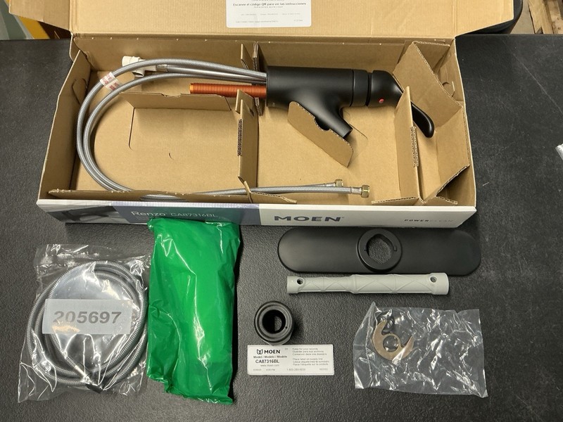 NEW Moen Renzo CA87316BL Pullout Spray Kitchen Faucet Matte Black B181 gallery