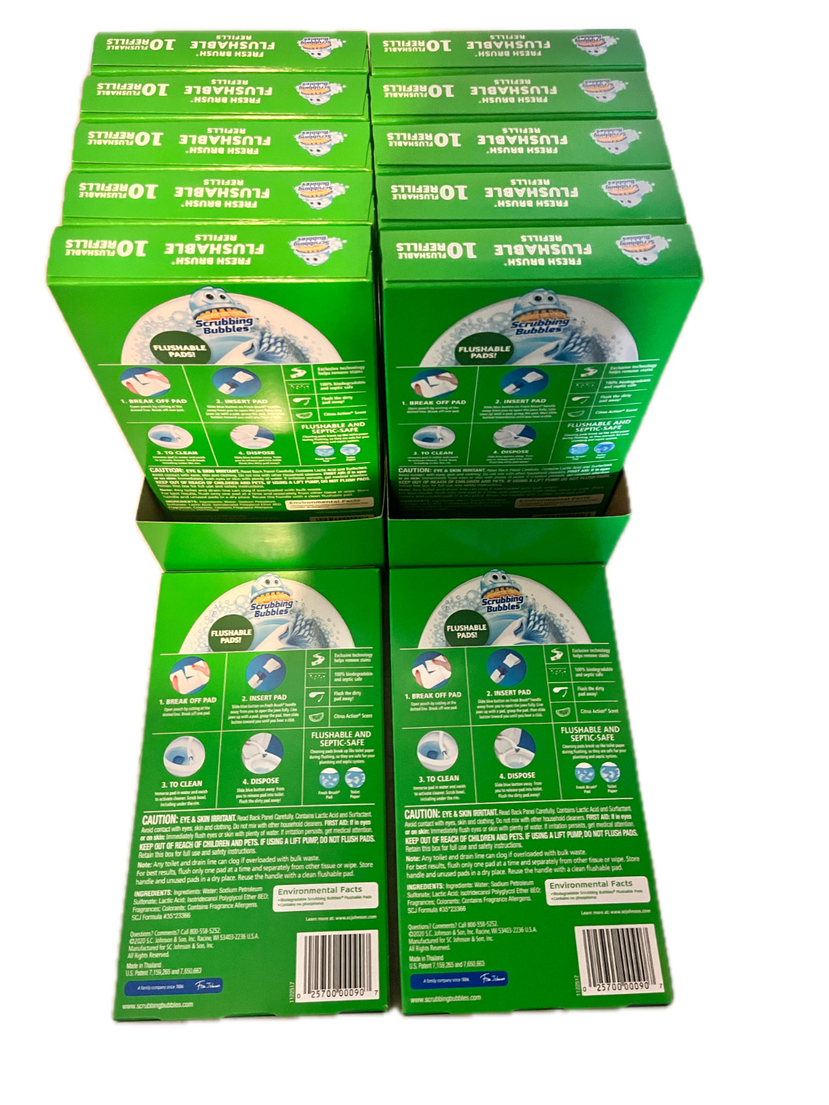 Scrubbing Bubbles Fresh Brush Flushable Refill Pads 120ct Toilet Cleaner Heads gallery