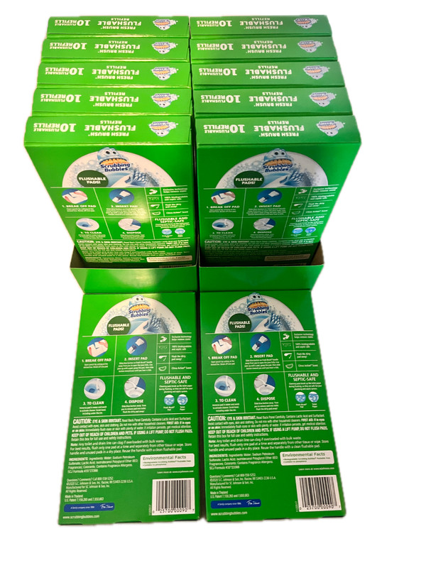Scrubbing Bubbles Fresh Brush Flushable Refill Pads 120ct Toilet Cleaner Heads gallery