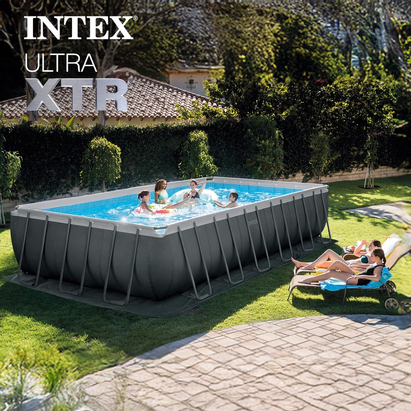Intex 24' x 12' x 52" Rectangular Ultra XTR Frame Pool w/ Sand Filter (Used) gallery
