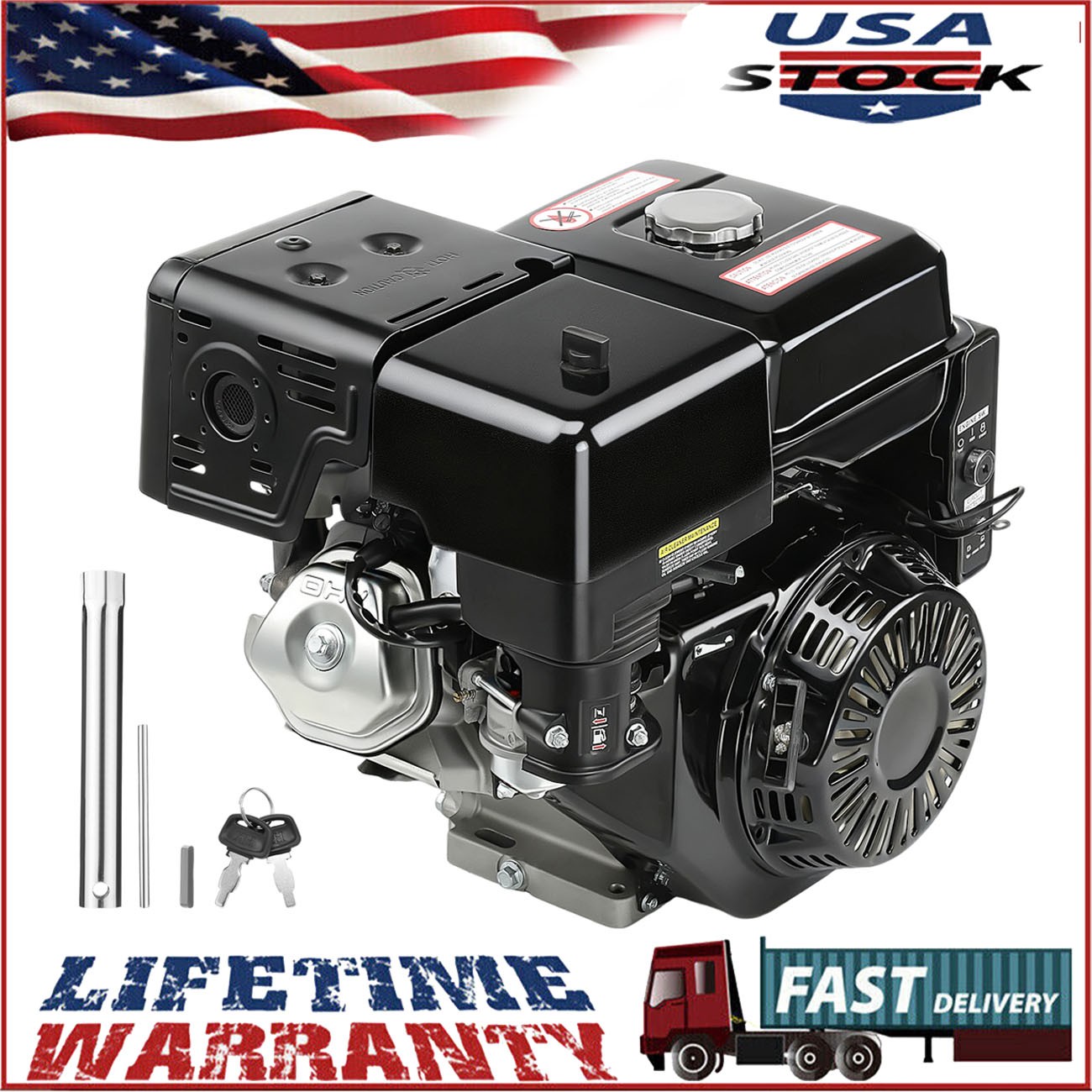 15HP 420cc Gasoline Electric Start Engine Motor Horizontal 4-Stroke Rototiller gallery