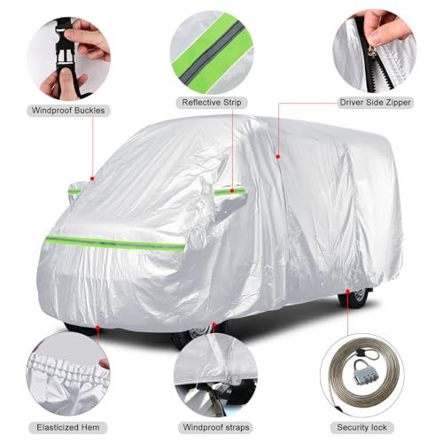Waterproof Silver RV High Top Van Cover for up to (22.8ft ) 274.5*92*111.5in gallery
