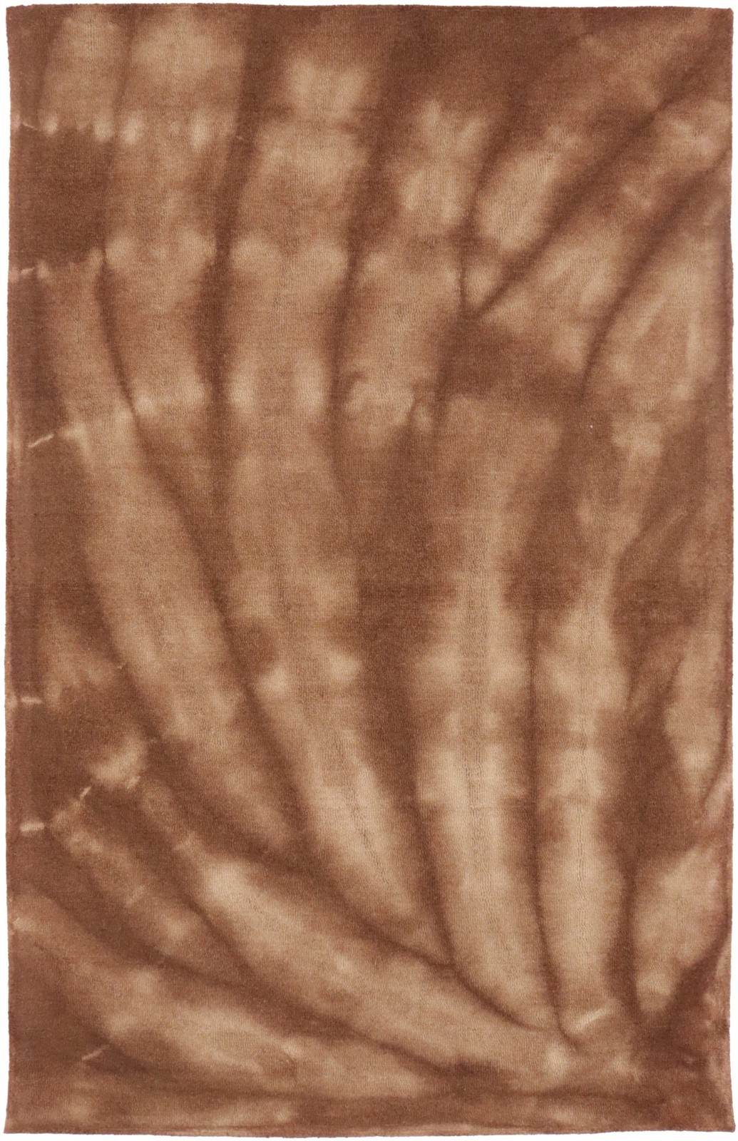Hand-Tufted Brown Tie-Dye Design 5X8 Modern Area Rug Plush Wool Decor Carpet gallery
