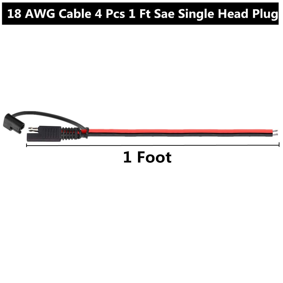 4 PCS 12V SAE to SAE Quick Disconnect Extension Cable with DC Connection Cord gallery