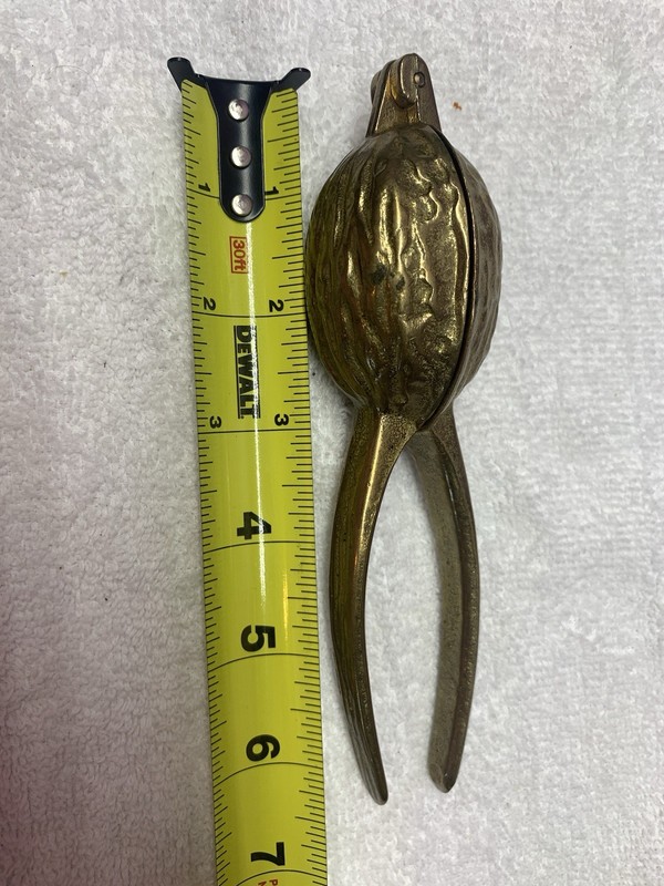 Vintage Brass Walnut Cracker Nuts Unique Collectible Party Piece Retro gallery