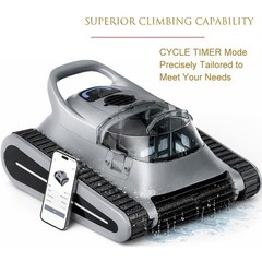 Pool Vacuum for Inground Pools Cordless Robotic Pool Cleaner APP Control 180Min