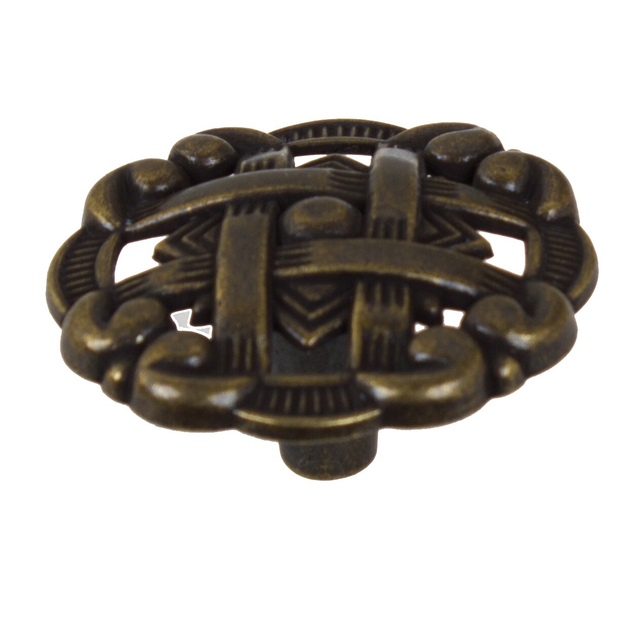 GlideRite 1-3/8 Inch Classic Celtic Cabinet Knob Antique Brass, 5745-AB-1 gallery