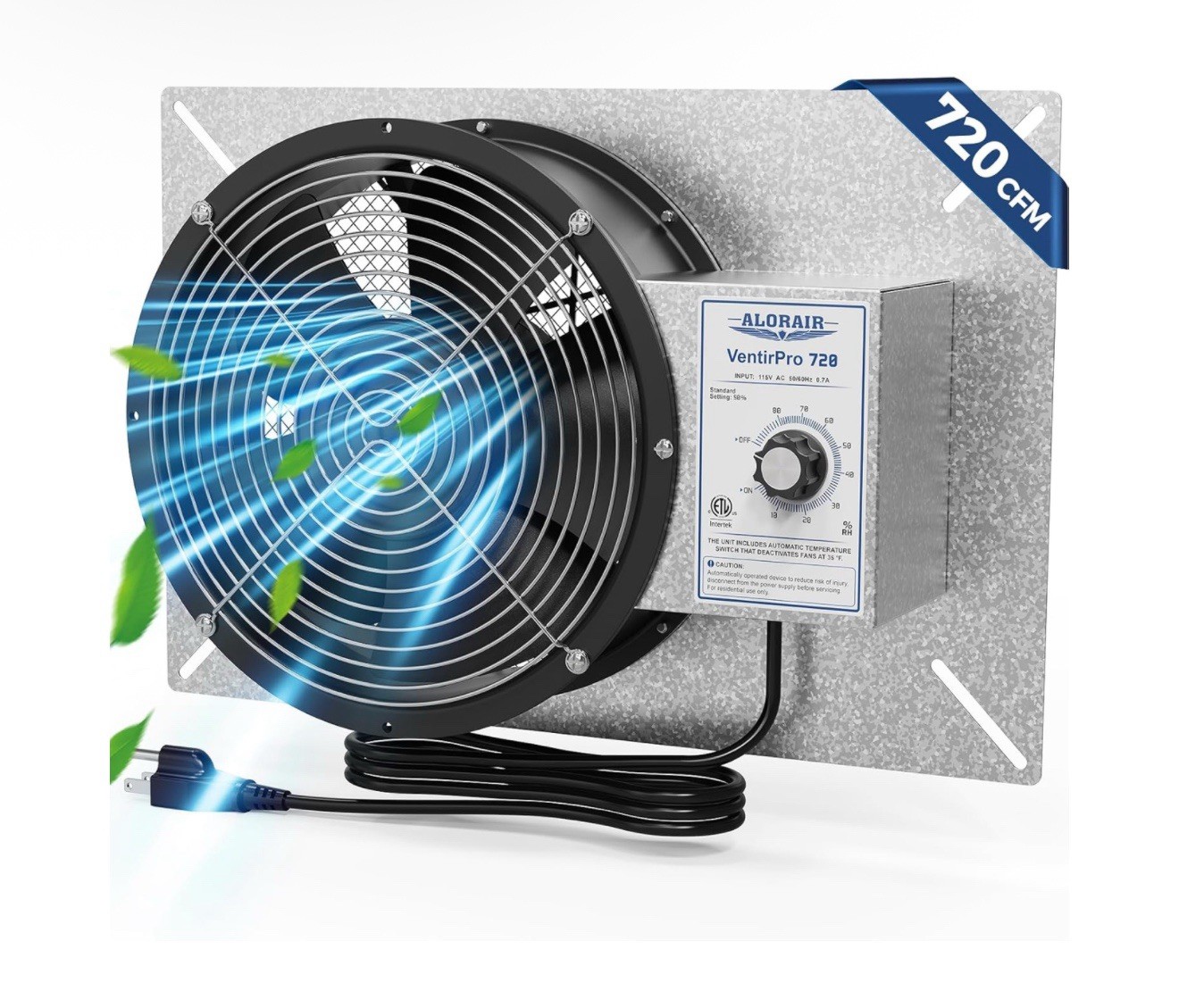 720 CFM High Flow Powered Crawl Space Ventilation Fan, IP55 Rated 10" Basements gallery