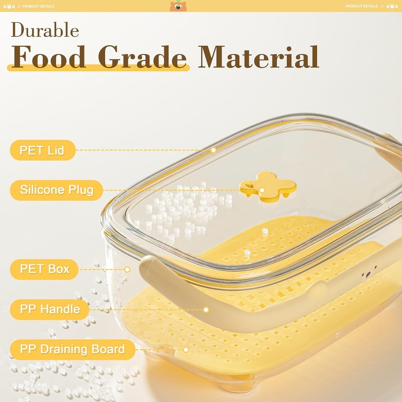 Fruit and Vegetable Storage Container with ice Pack, Fruit Vegetable Fresh Box gallery