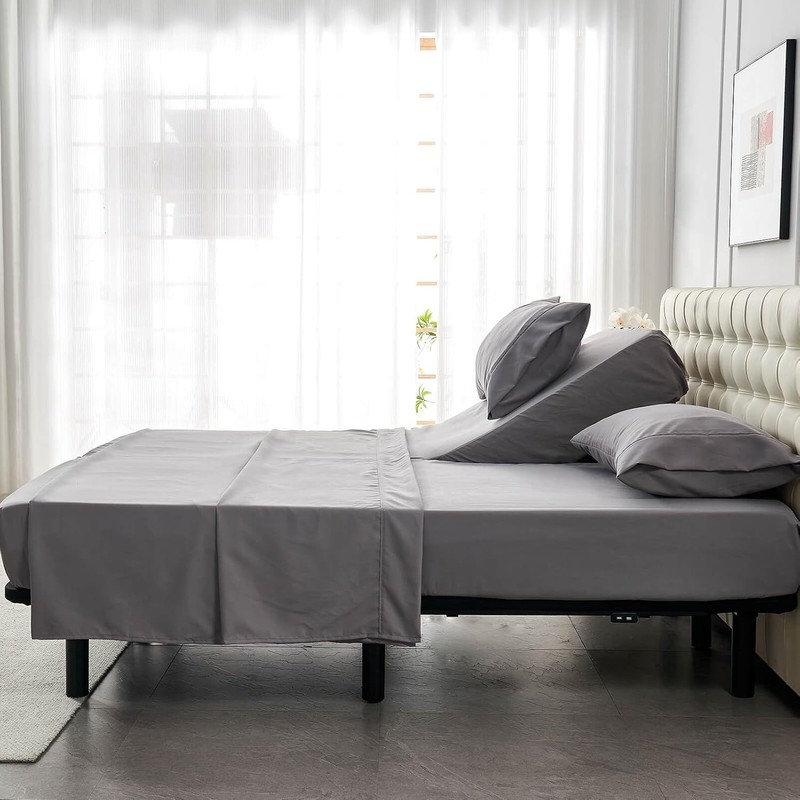 Split Top King Sheet Set Adjustable Bed 4 Piece Kingnex 28-30 Deep Pocket gallery