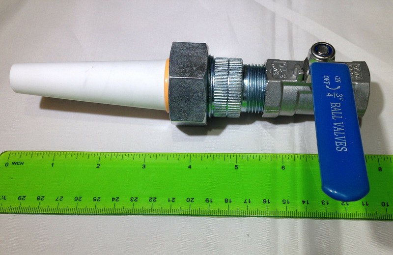 Large Ceramic Sandblaster Nozzle Assembly: C1 Nozzle Tip, Ball Valve & Holder gallery
