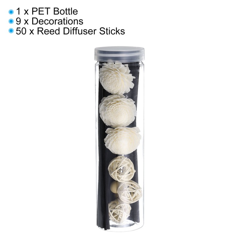 20CM/8" Reed Diffuser Sticks Set, 50 Pack Stick with Decoration Bottle, Black gallery