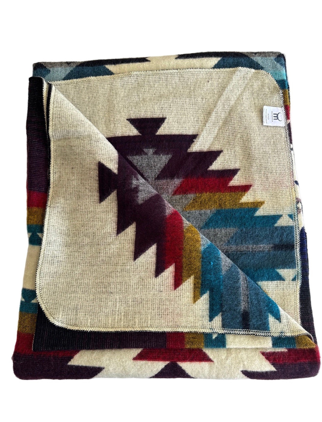Alpaca Blanket - Cozy Colorful Native Pattern Throw - Made in Ecuador - 202623 gallery