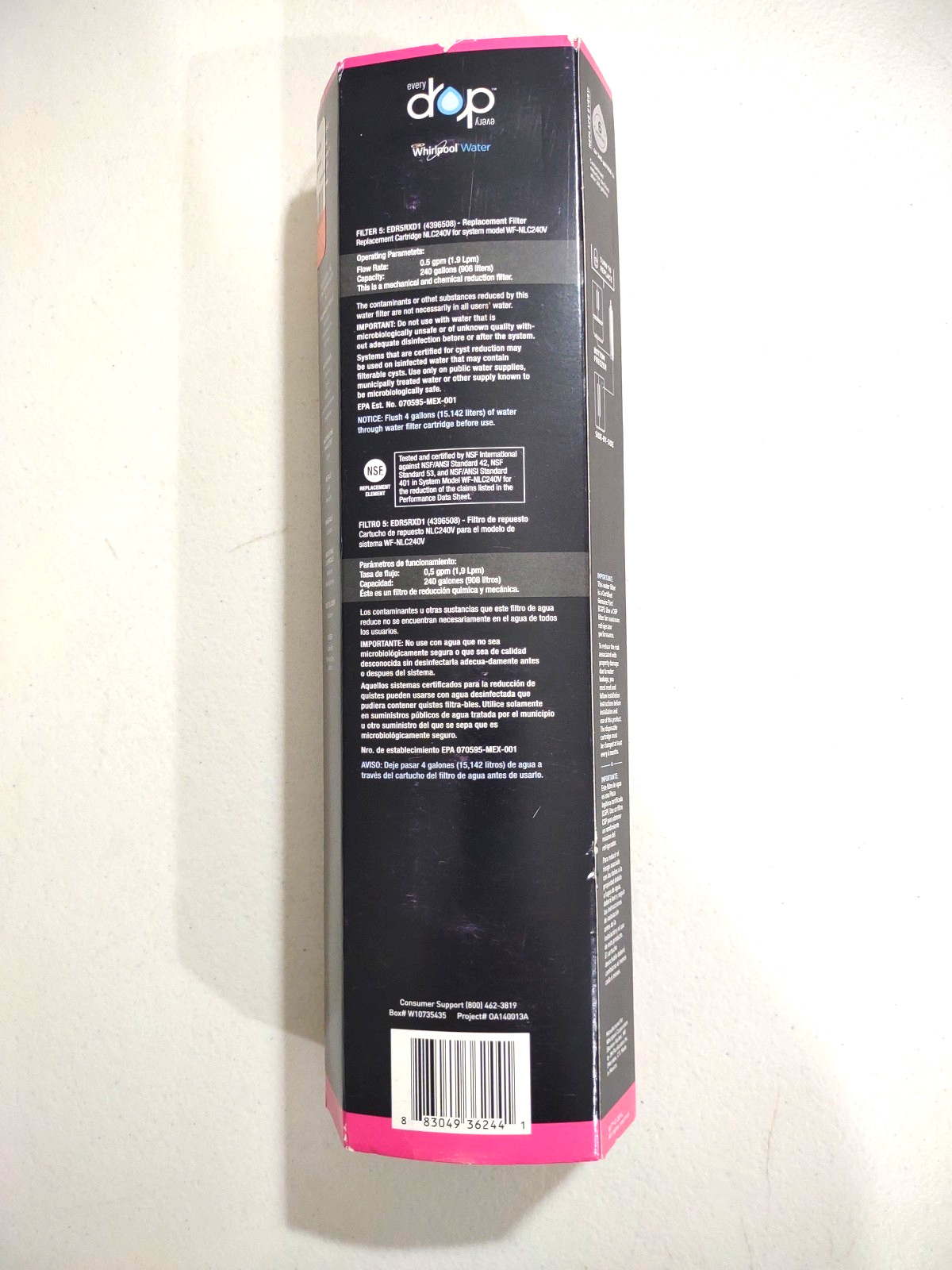 EVERYDROP Twist In Refrigerator Water & Ice Filter Number 5 New in Box SEALED gallery