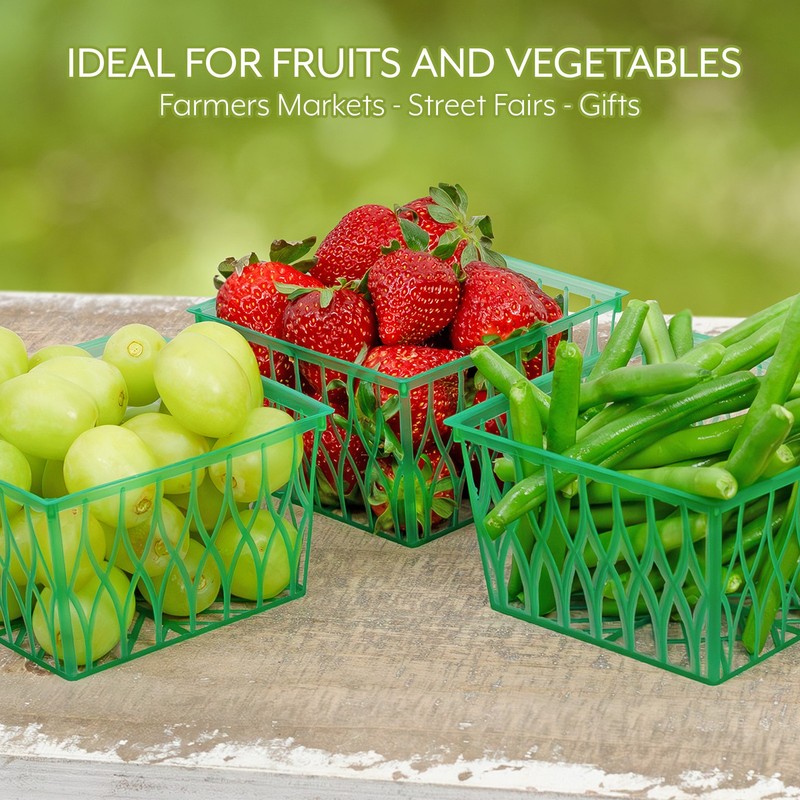 Plastic Berry Baskets, Fruit Boxes for Picking/Crafts gallery