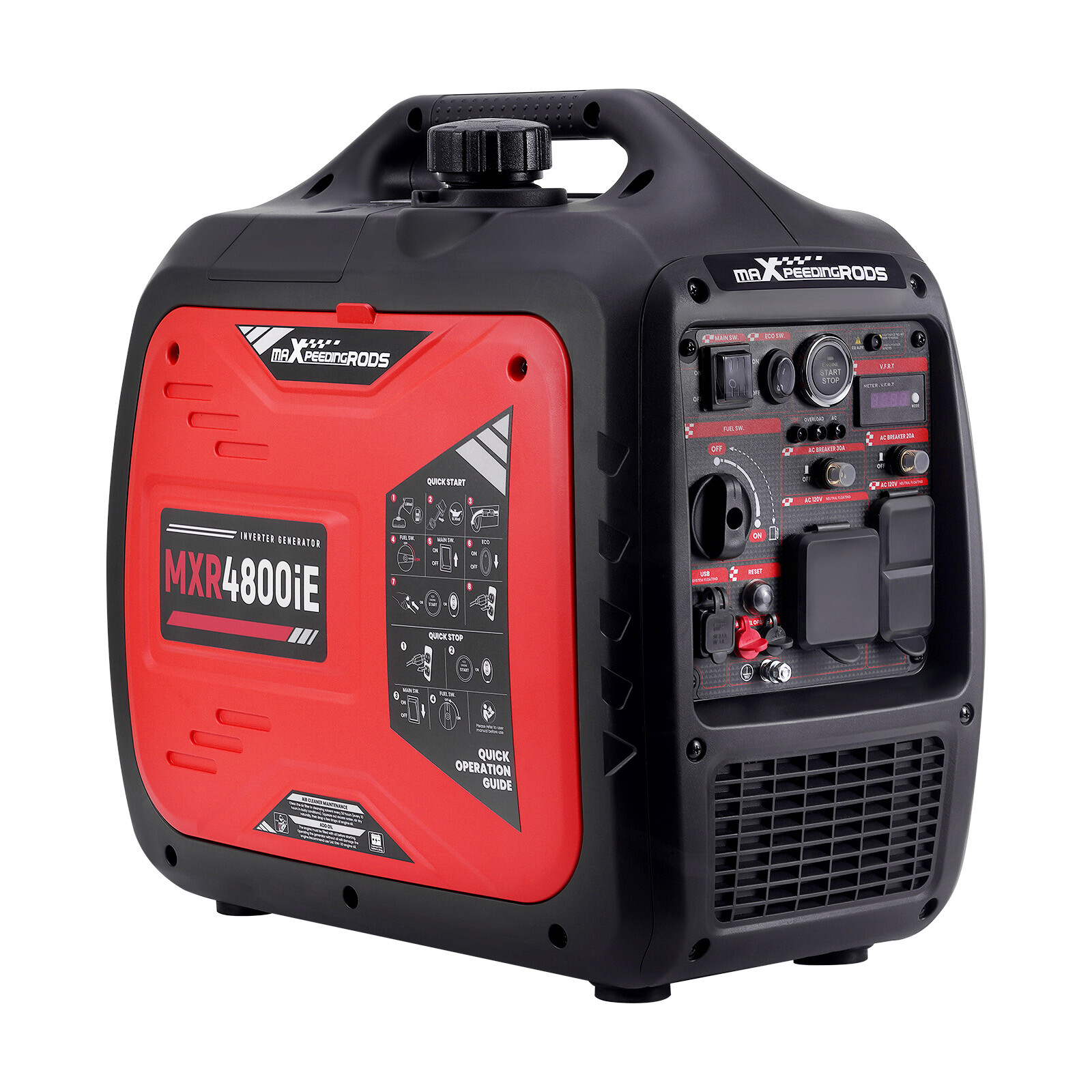 Gas Generator 3800W Running Power Digital Display CO Alert Electric/Remote Start gallery
