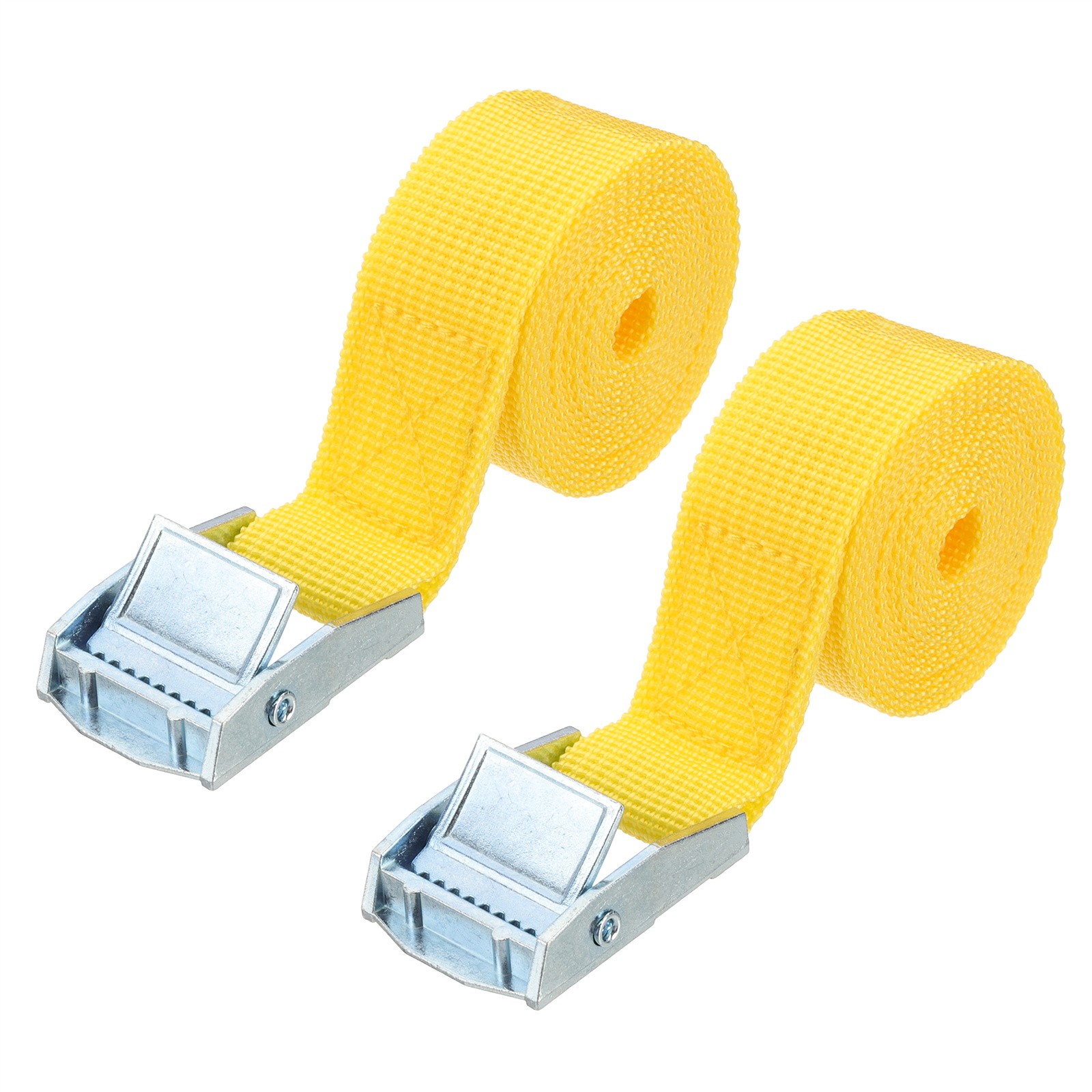 2Pcs Lashing Strap 1" x 5ft Up to 551 lbs for Cargo Luggage Yellow gallery