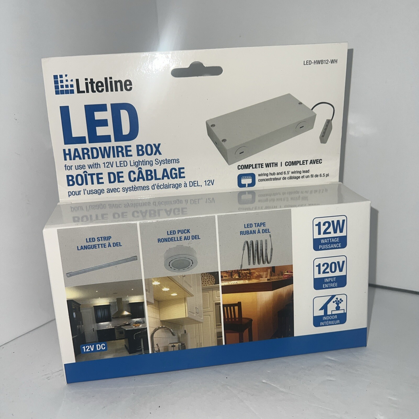 Liteline White Hardwire LED Under Cabinet Light Fixture Box for Strip,Puck,Tape gallery