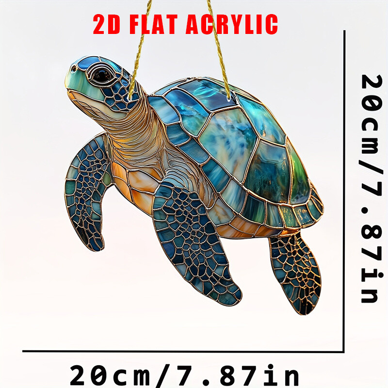 1 PC Colorful Turtle Window Hanging Acrylic Suncatcher Outdoor Patio Decorations gallery