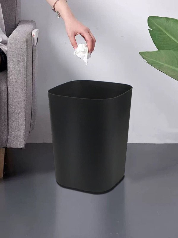 2 Pack 2 Gallon Small Trash Can Wastebasket Black Bathroom Bedroom Office gallery