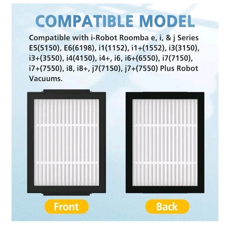 9-Pack HEPA Filter Replacement for Irobot Roomba E I J Series Combo E5 E6 E7 I3 gallery